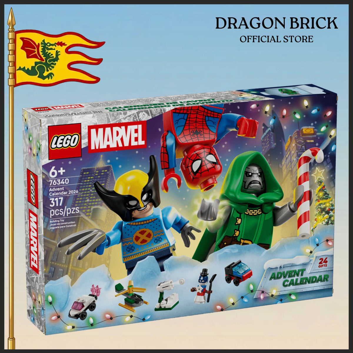 Đồ chơi lắp ráp Đan Mạch chính hãng - Advent Calendar 2026, Marvel Super Heroes Item No: 76340